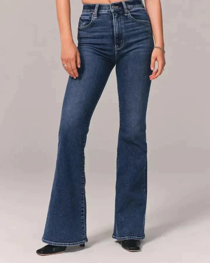 Norvielle Damen Bootcut Jeans Shaping Effekt