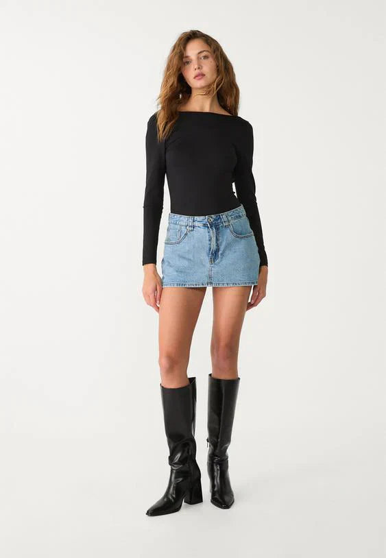 Damen Mini Jeansrock Kurz