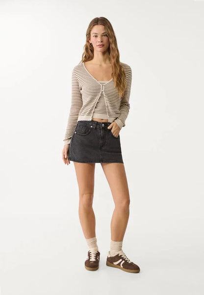 Damen Mini Jeansrock Kurz