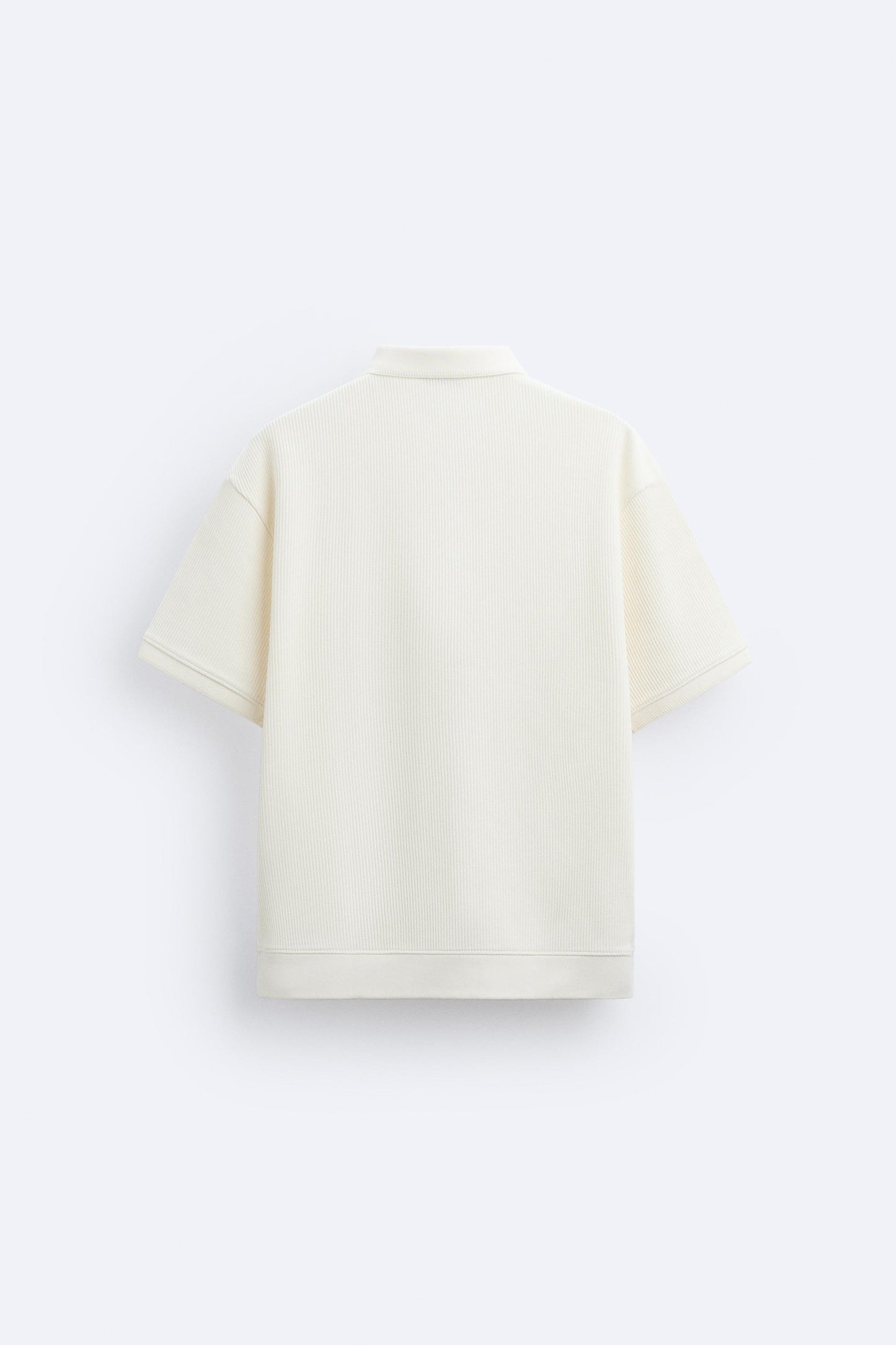 Herren Kurzarm-Polo Cremeweiß Baumwolle