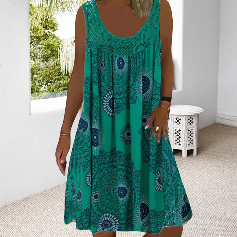 Ärmelloses Damen Sommerkleid Plus-Size