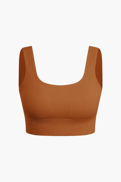 Damen Sport-Set Nahtlos Crop- Yoga-Shorts