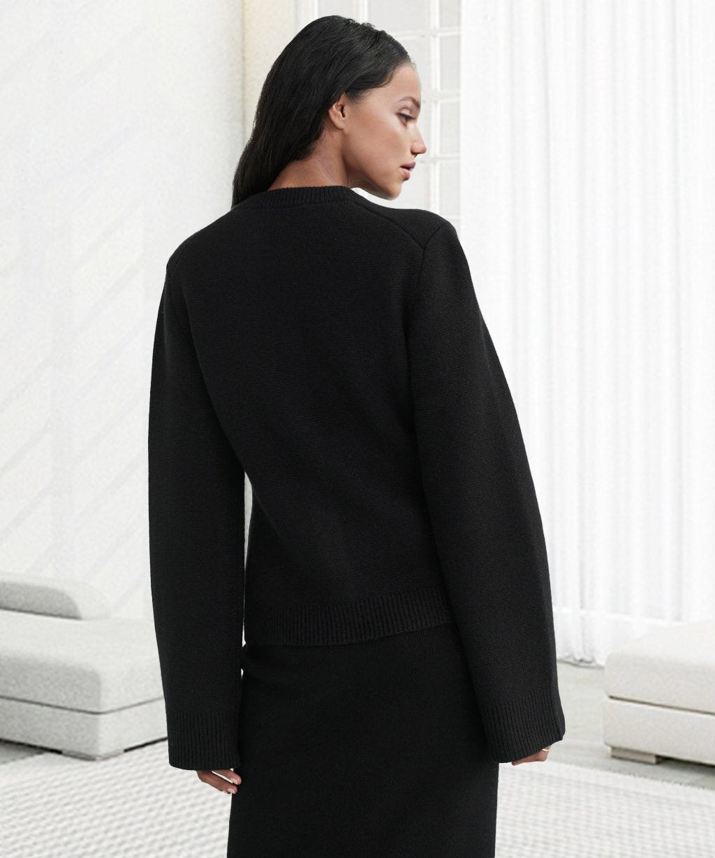Damen Knopf-Cardigan Ultraweich Norvielle
