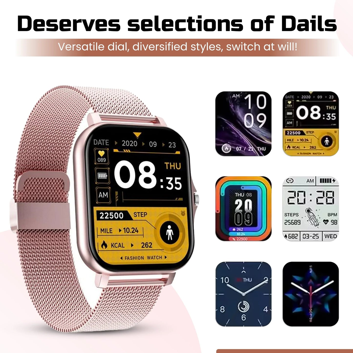 Damen Smartwatch Gesundheitsüberwachung Schlank