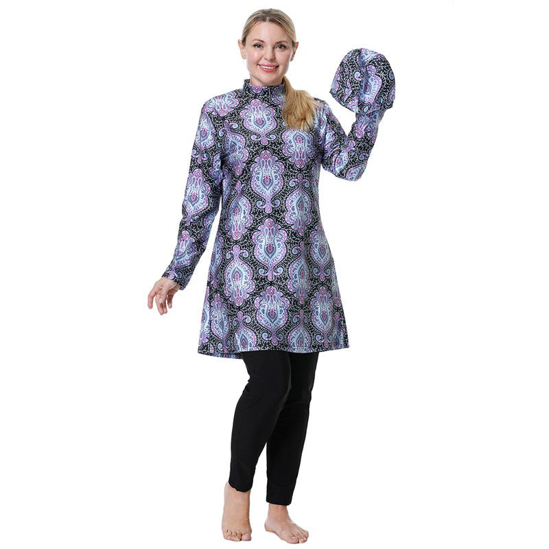 Burkini Badeanzug für Frauen Gedruckt 3XL 8XL