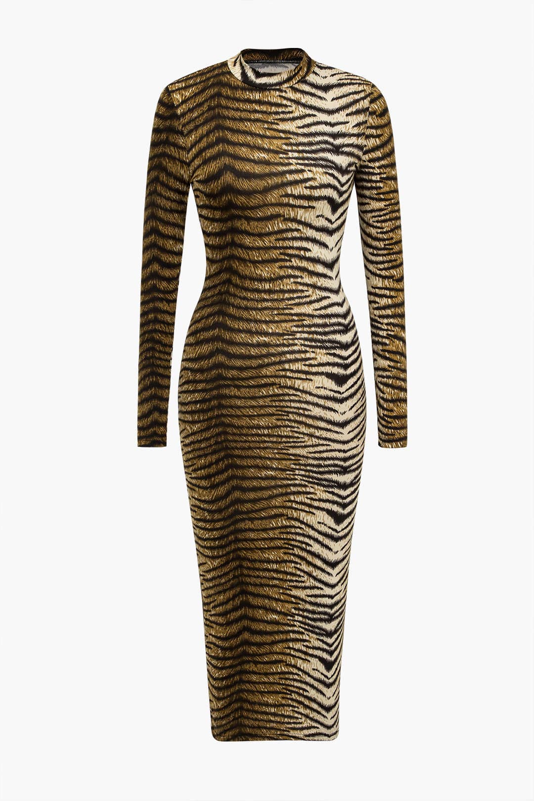 Damen Midikleid Leopard-Print Elegantes Wildleder-Optik