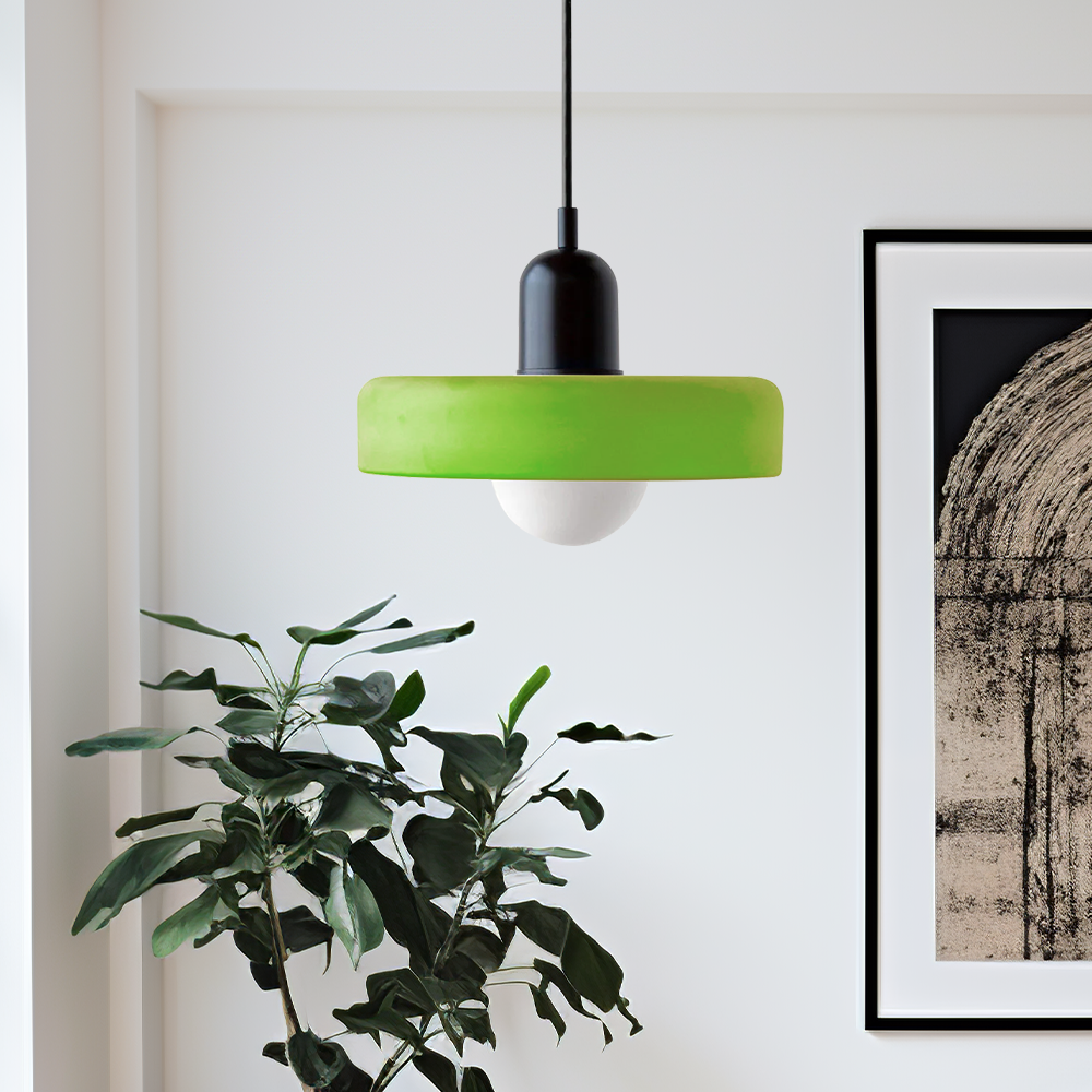 Bauhaus Pendelleuchte Farbiges Glas