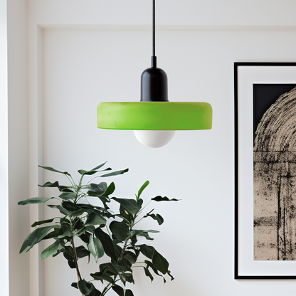 Bauhaus Pendelleuchte Farbiges Glas