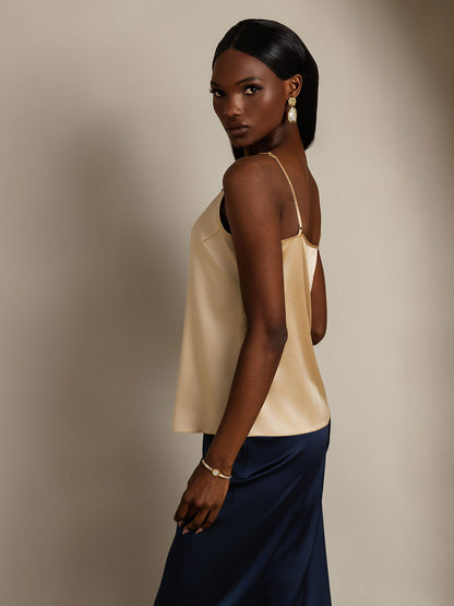 Norvielle Damen Seiden-Camisole Spaghettiträger
