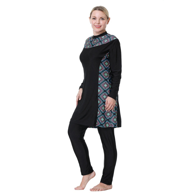 Norvielle Damen Burkini Badeanzug Große Größen - Norvielle