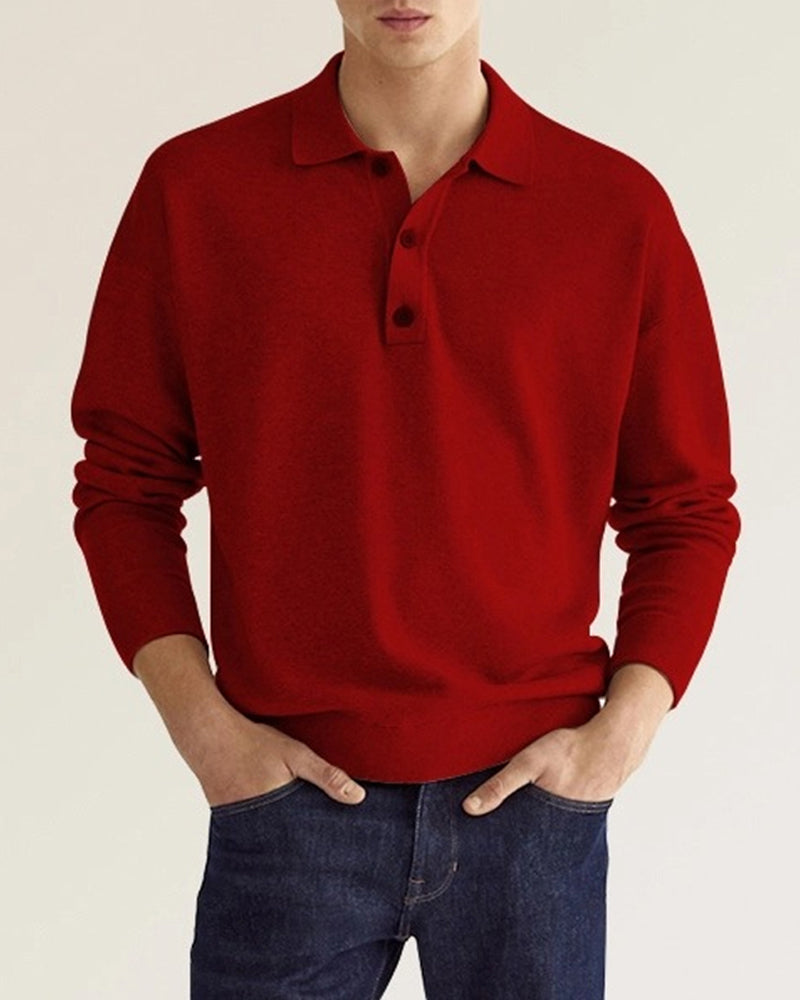 Norvielle Herren Polo Pullover Stilvoll Casual
