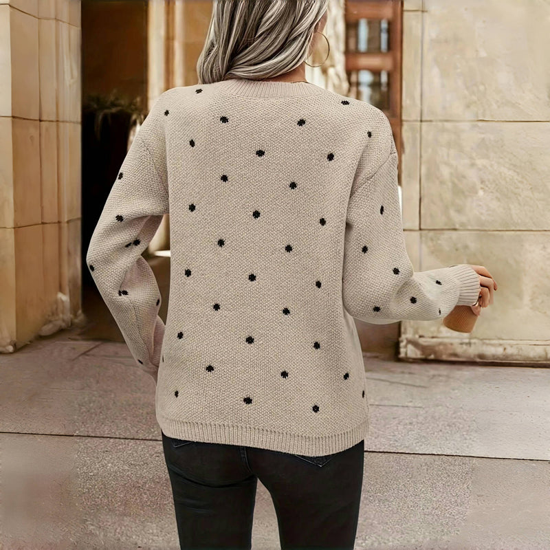 Lilah Damen Strickpullover Gepunktet