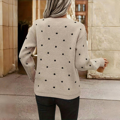 Lilah Damen Strickpullover Gepunktet