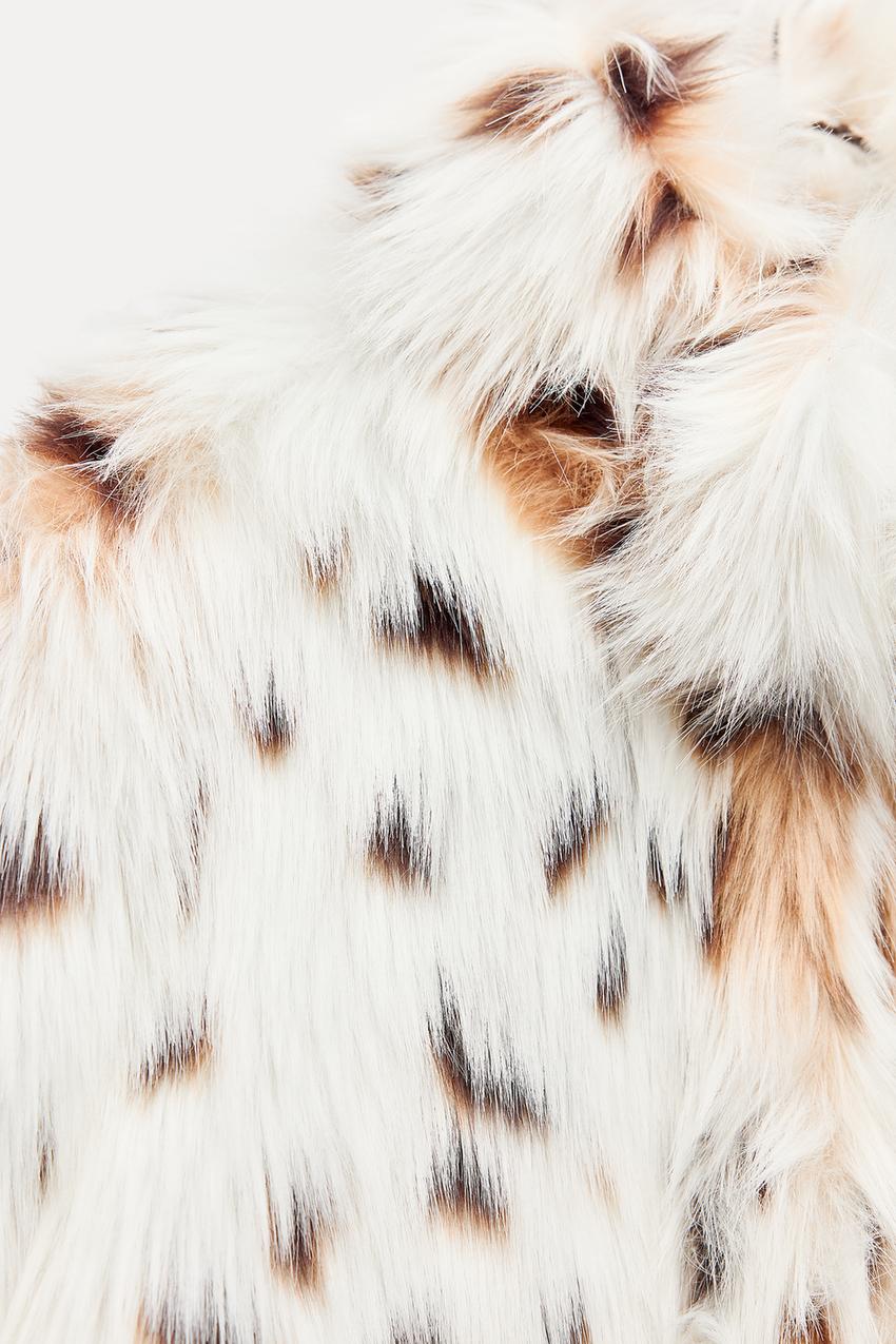 Damen Kunstfelljacke Leopardenmuster Elegant