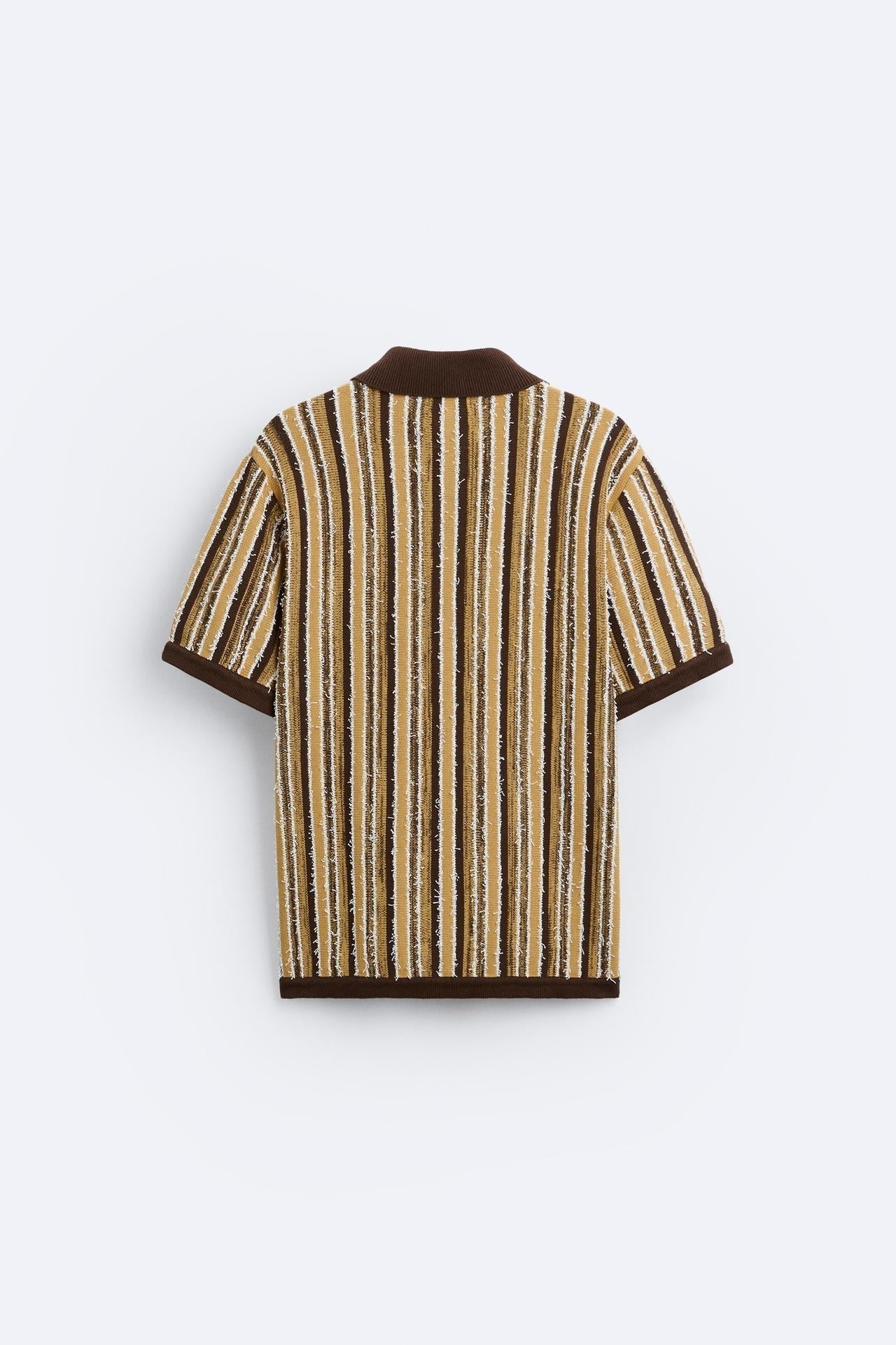 Herren Poloshirt Gestrickt Streifenmuster