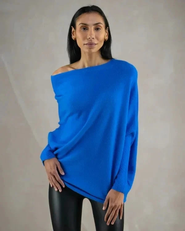 Norvielle Damen Asymmetrischer Pullover