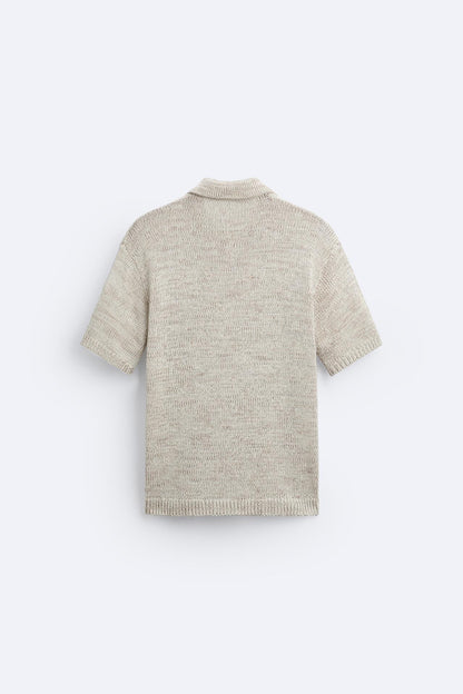 Lässiges Herren Strickpolo Vintage-Look