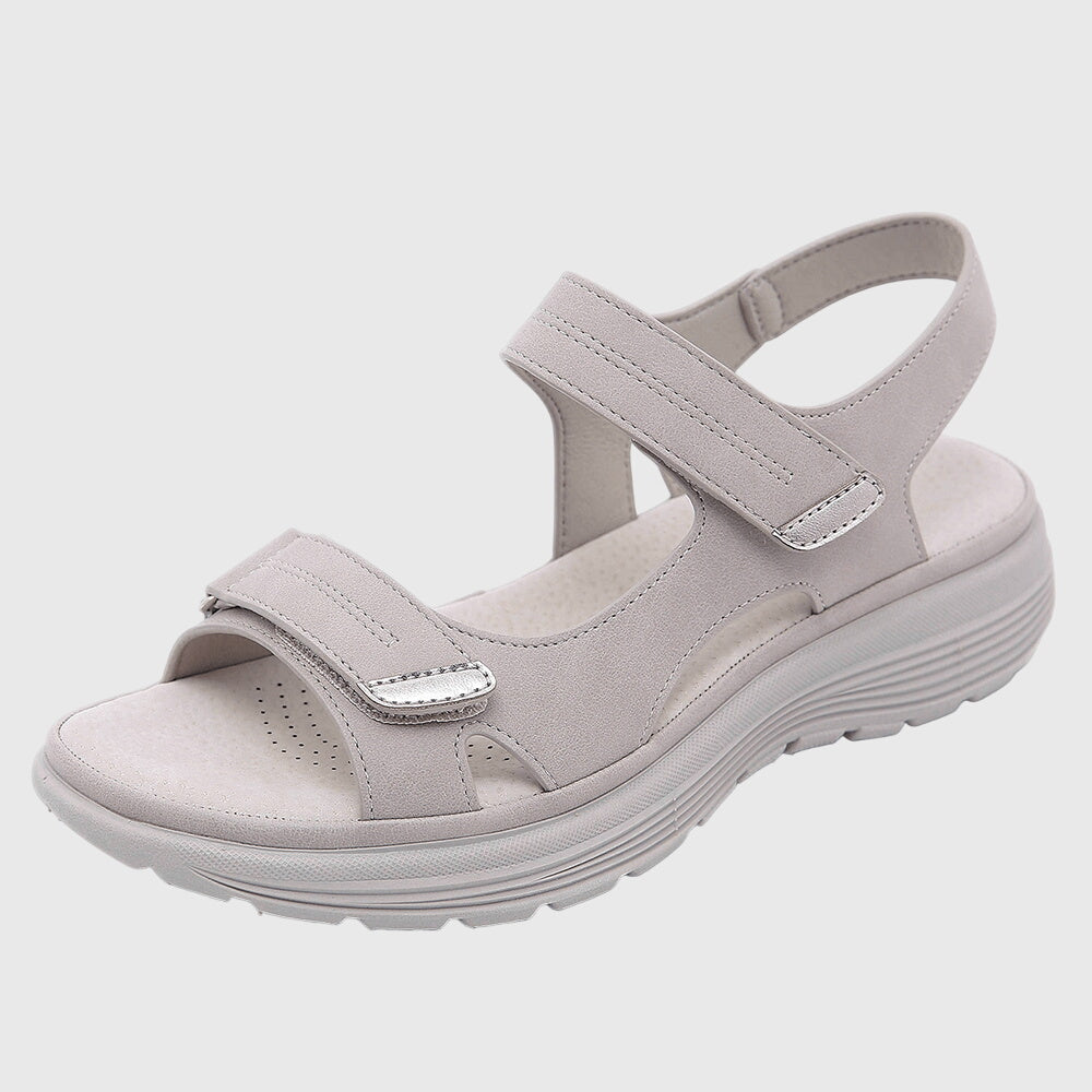 Damen Sandalen Offene Spitze Klettverschluss