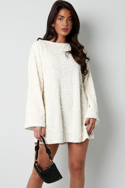 Damen Hochzeitsgast Kleid Langarm Mini mit Schleife