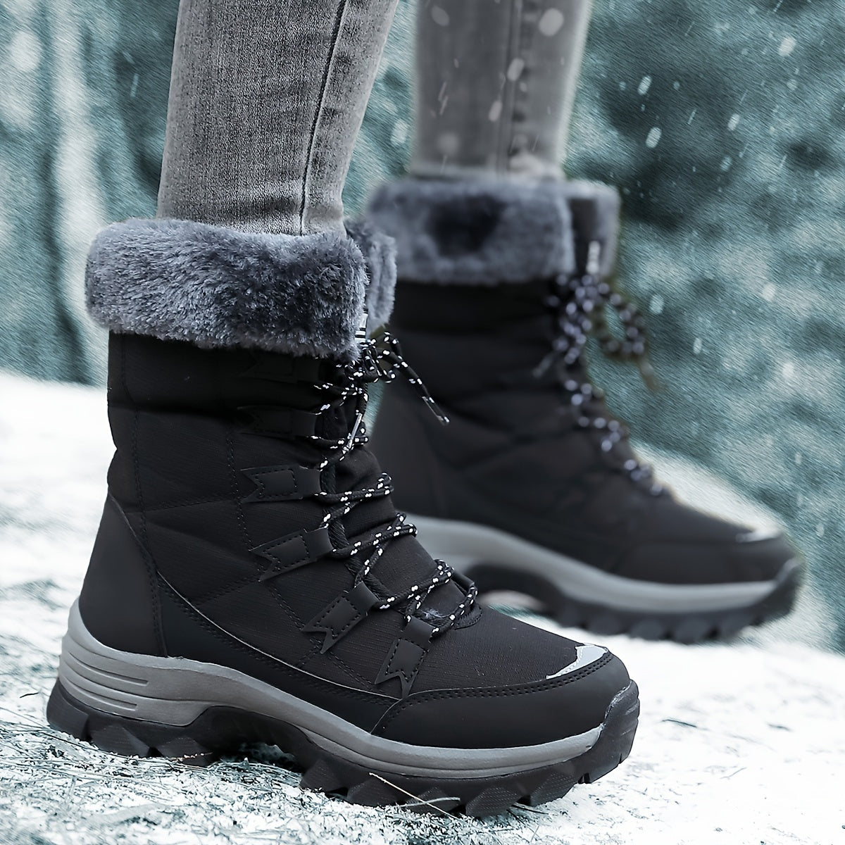 Damen Winterstiefel Wasserfest Rutschfest