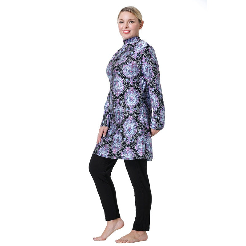 Burkini Badeanzug für Frauen Gedruckt 3XL 8XL - Norvielle