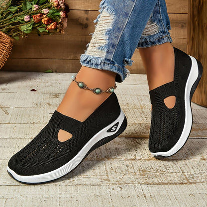 Norvielle Damen Slip-On Sneaker Atmungsaktives Mesh