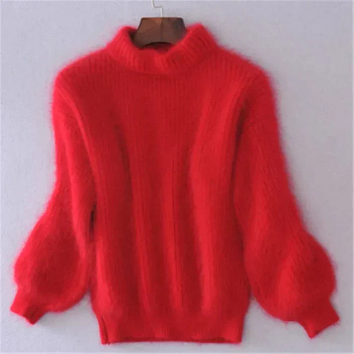 Norvielle Damen Vintage Angora Pullover