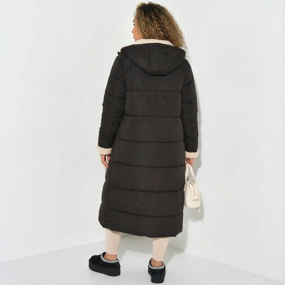 Damen Wendjacke Teddyfutter Lang