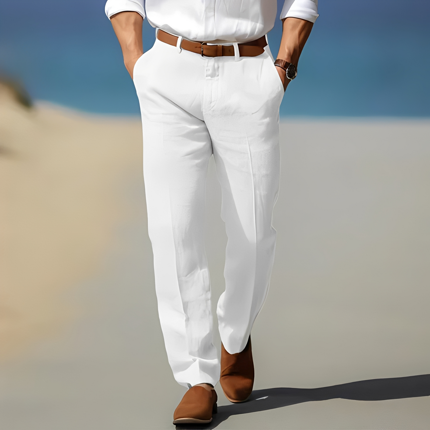 Männer Bequeme Knöchelhose Baumwolle