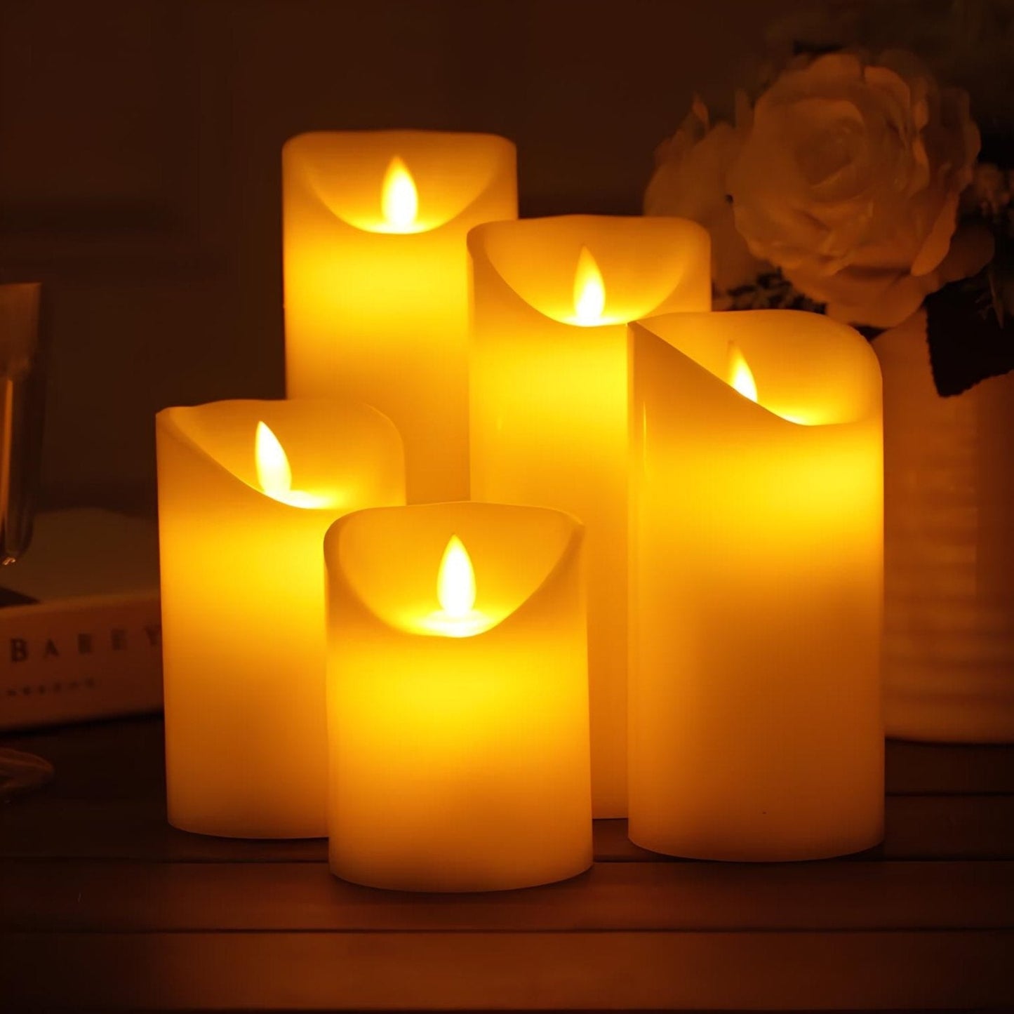 LumiFlame LED Kerze Echtwachseffekt Energiesparend