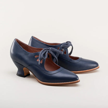 Damen High Heels Schnürschuhe Vintage Stil