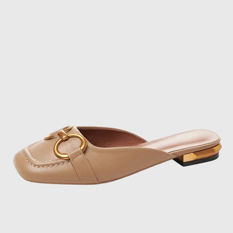 Damen Slip-On Sandalen Schnallen Design