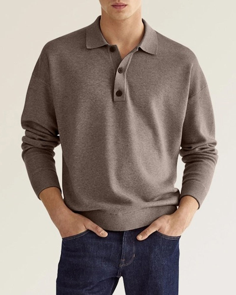 Norvielle Herren Polo Pullover Stilvoll Casual