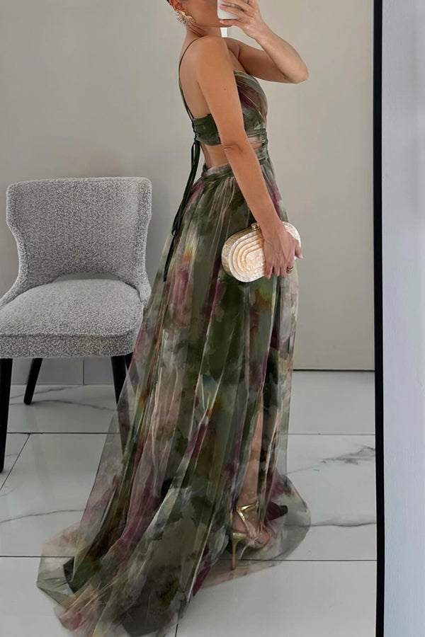 Damen Maxi-Kleid Faltenrock