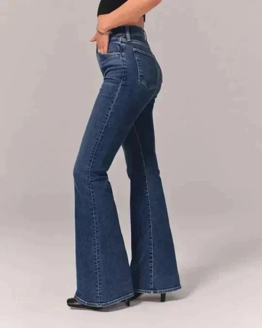 Norvielle Damen Bootcut Jeans Shaping Effekt