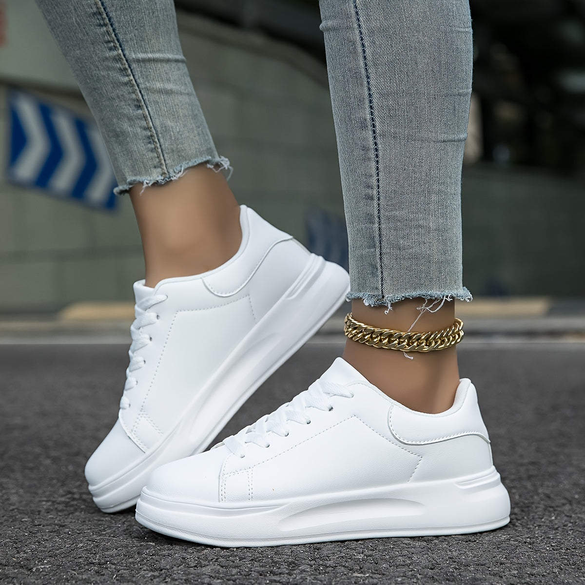 Damen Sneaker Weiß Bequem