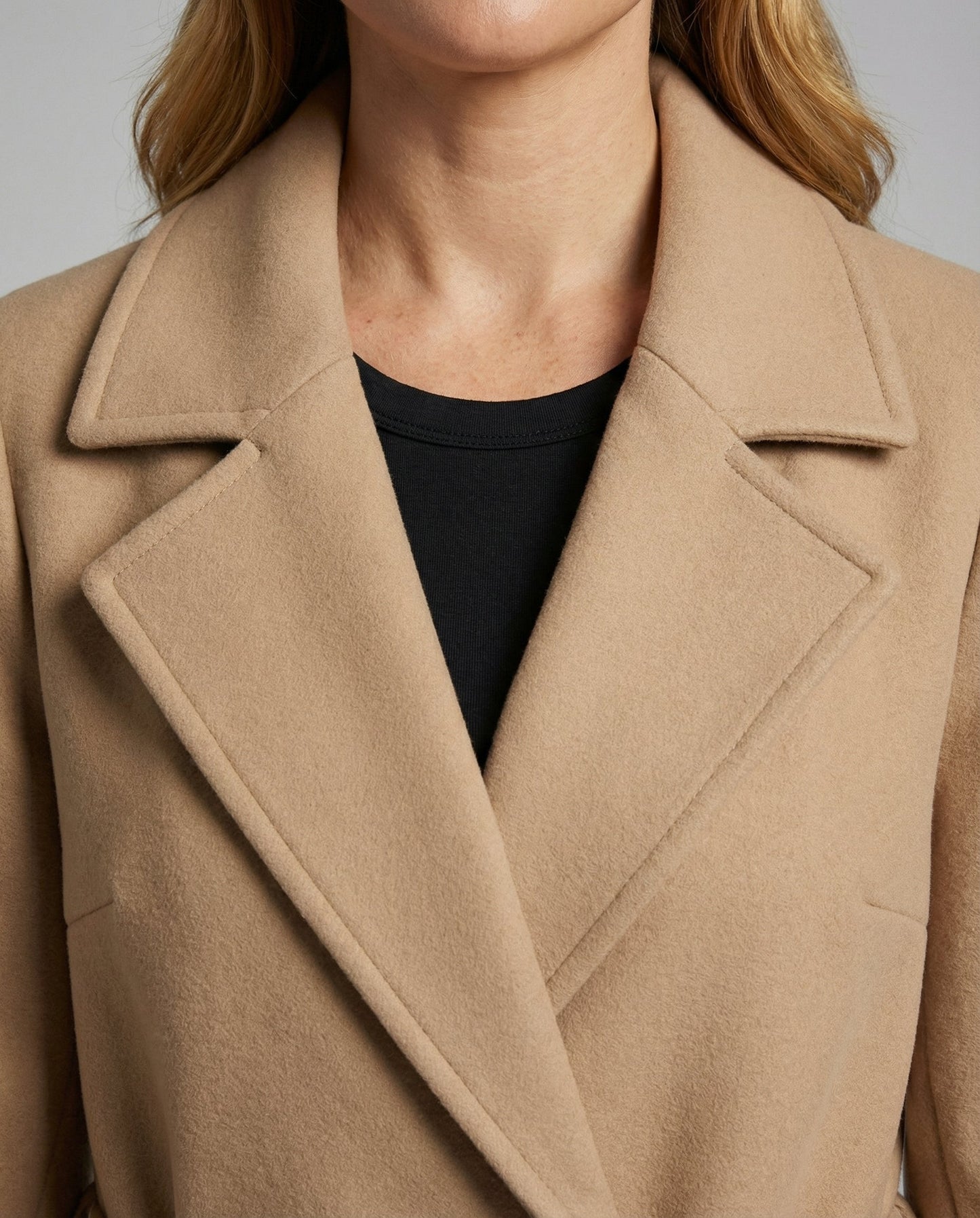 Damen Slim Wollmantel Winter