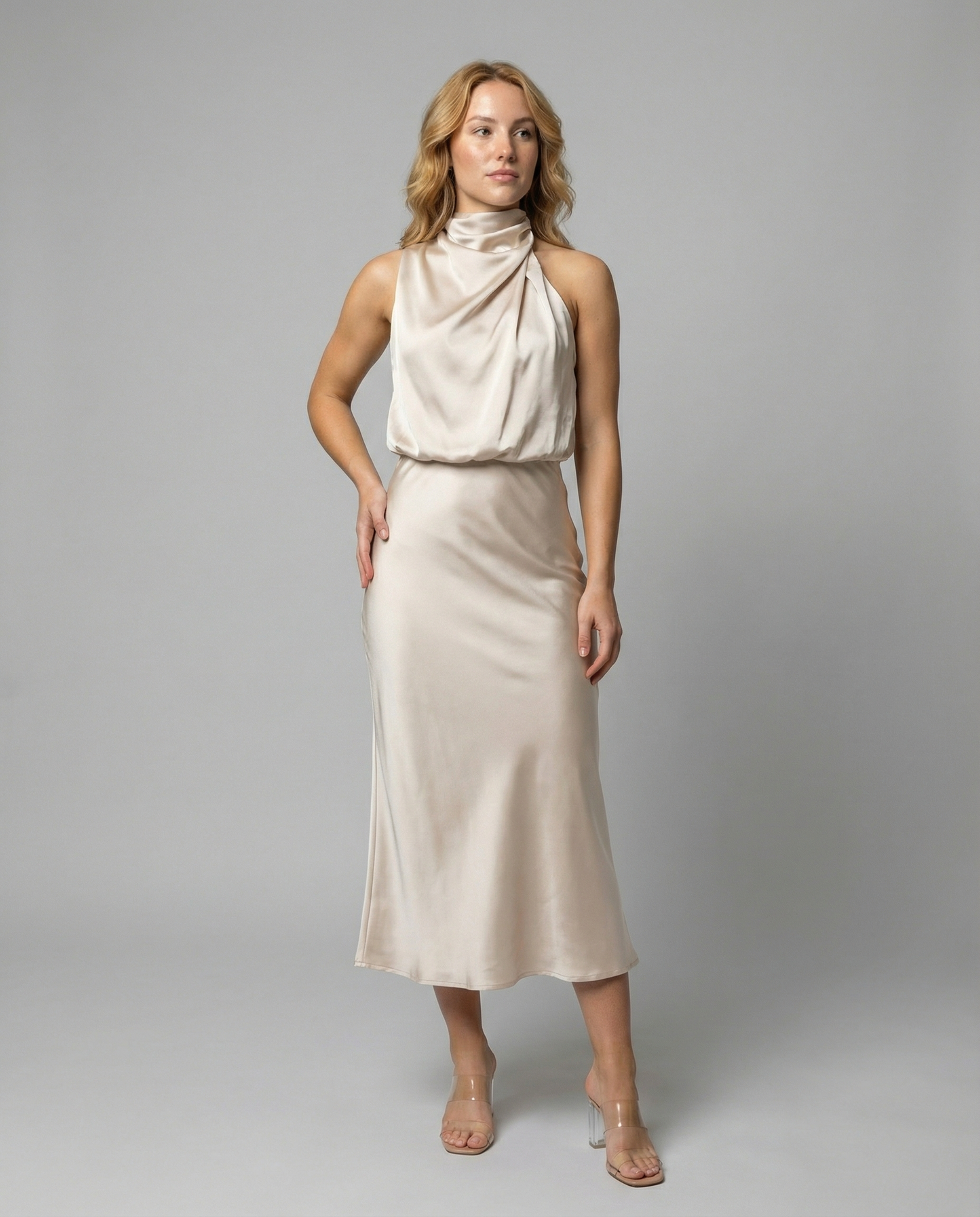 Elegantes Langabendkleid Glänzend Damen Abendkleid