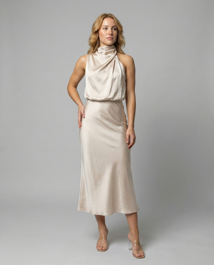 Elegantes Langabendkleid Glänzend Damen Abendkleid