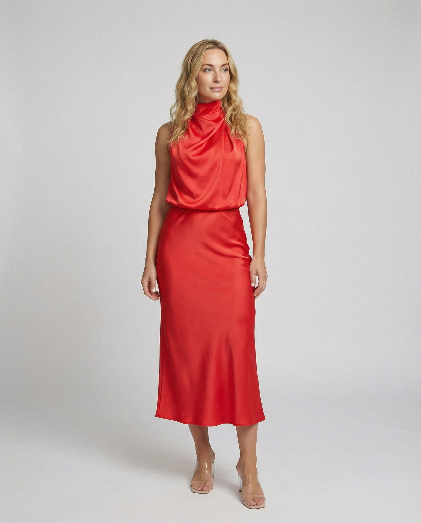 Elegantes Langabendkleid Glänzend Damen Abendkleid