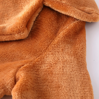 Damen Teddy-Mantel Reverskragen Elegantes Design