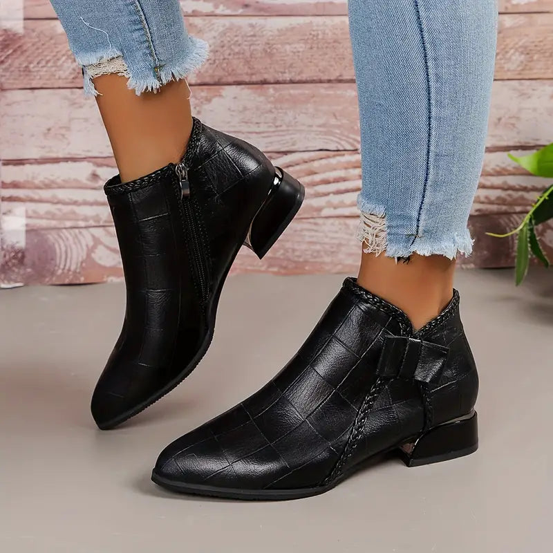Damen Niedrigabsatz Stiefel Bequem