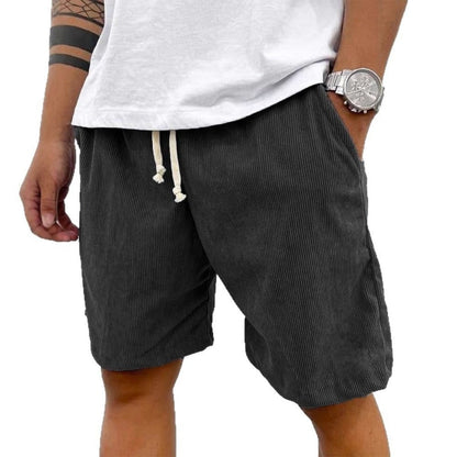 Herren Cord Shorts Kordelzug Beige