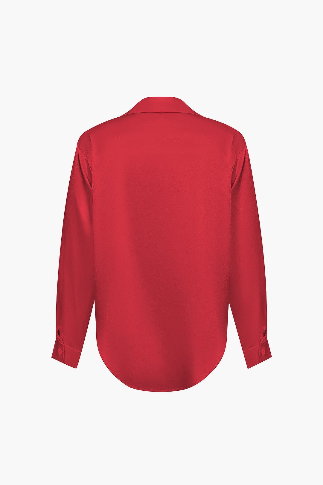 Elegante Damen Langarmbluse Seidiger Satin