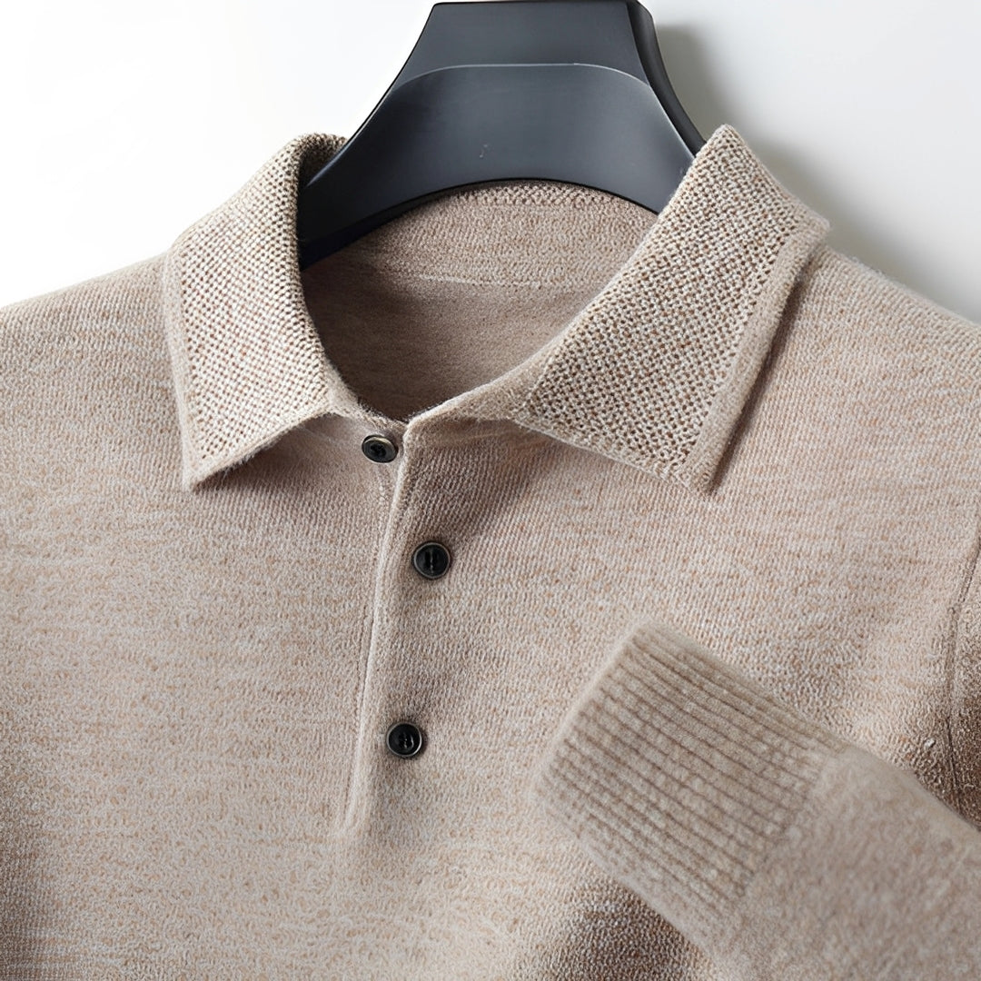 Herren Polo Shirt Komfortbaumwolle Beige