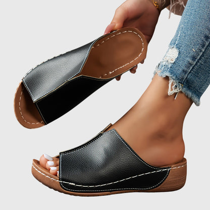 Damen Keilabsatz-Sandalen Offen