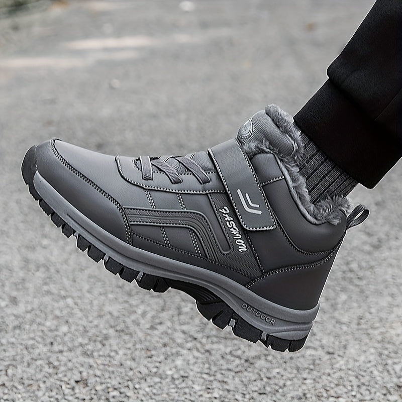 Herren Winterstiefel Sneaker-Stil Warmfutter Mittelhoher Schnitt