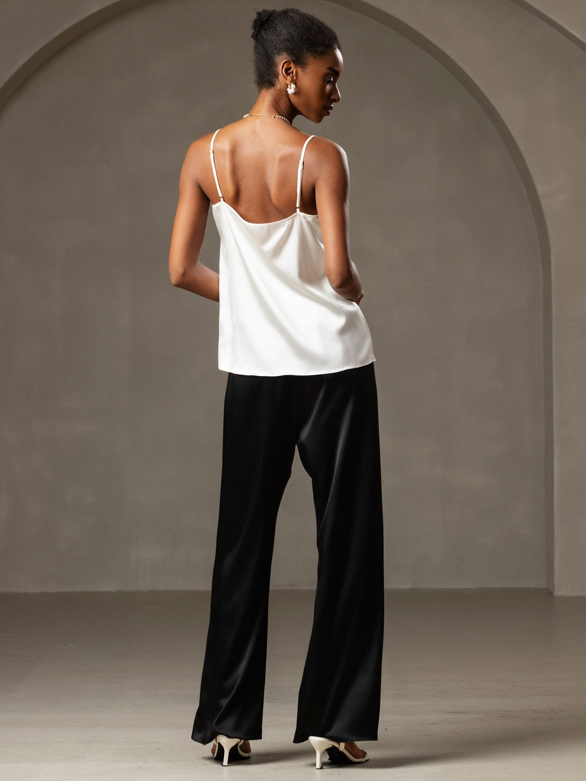 Norvielle Damen Seiden-Camisole Spaghettiträger