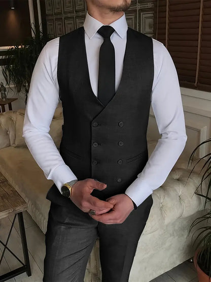 Herren Business-Anzug Blazer, Weste und Hose
