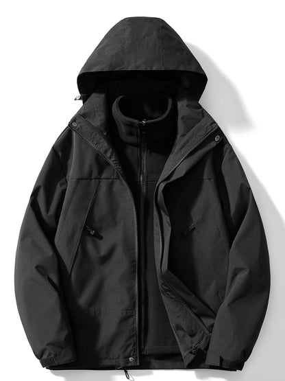Herren Winterjacke 3-in-1 Kapuze